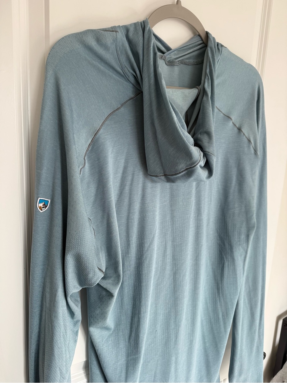 Kuhl Men's Hooded Long-Sleeve Shirt in Soft Blue - Picture 2 of 3
